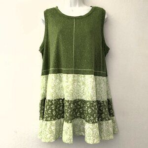 NEW CATO COLORBLOCK SLEEVELESS TUNIC TOP PLUS 14-16W